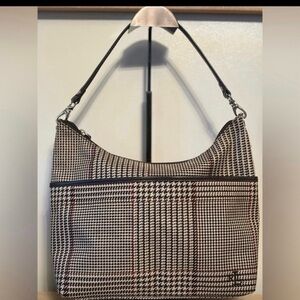 Lauren by Ralph Lauren Brown Cream Tweed / Herringbone Shoulder Bag